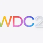 Logo de Apple WWDC 2025 multicolor en fondo blanco y el 25 emulando el liquid panel reccien presentado