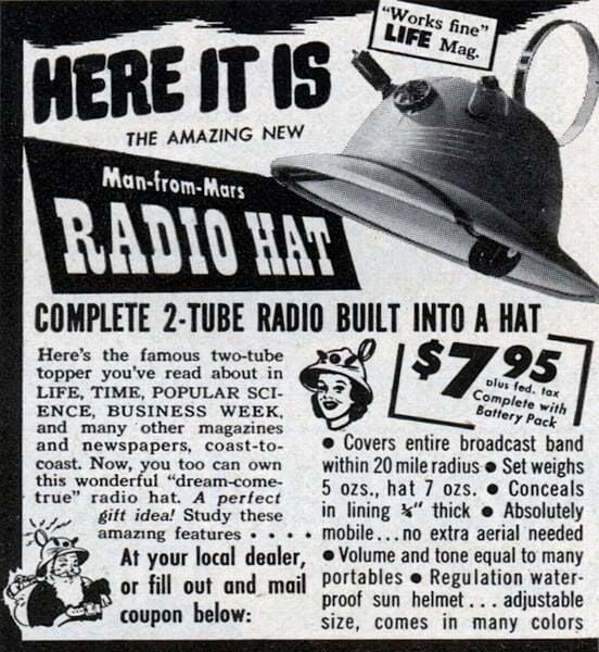 Historia Fascinante: Las 7 Etapas de Evolución de las Gafas Inteligentes 2 Diario del lanzamiento de Radio Hat, un precursor en tecnologia de Inteligancia Artificial